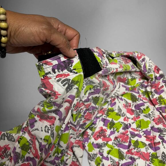 Vintage 90's Homemade Loud Print MC Hammer Pants Adjustable Waist Parachute O-08 - Picture 4 of 8